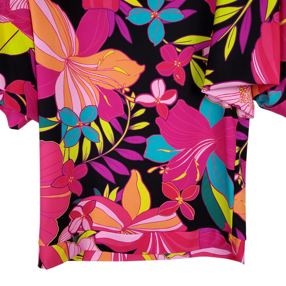 Trina Turk Swim Cover Up Dress Tunic Floral Colorful Tropical Small - Picture 9 of 12